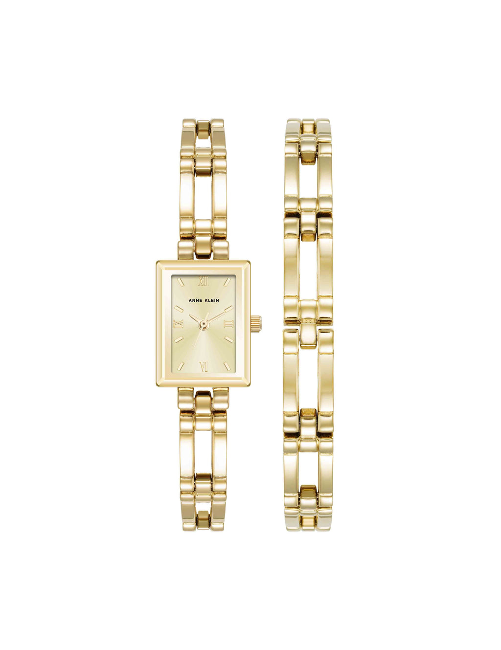 Iconic Rectangular Case Bangle Watch Set
