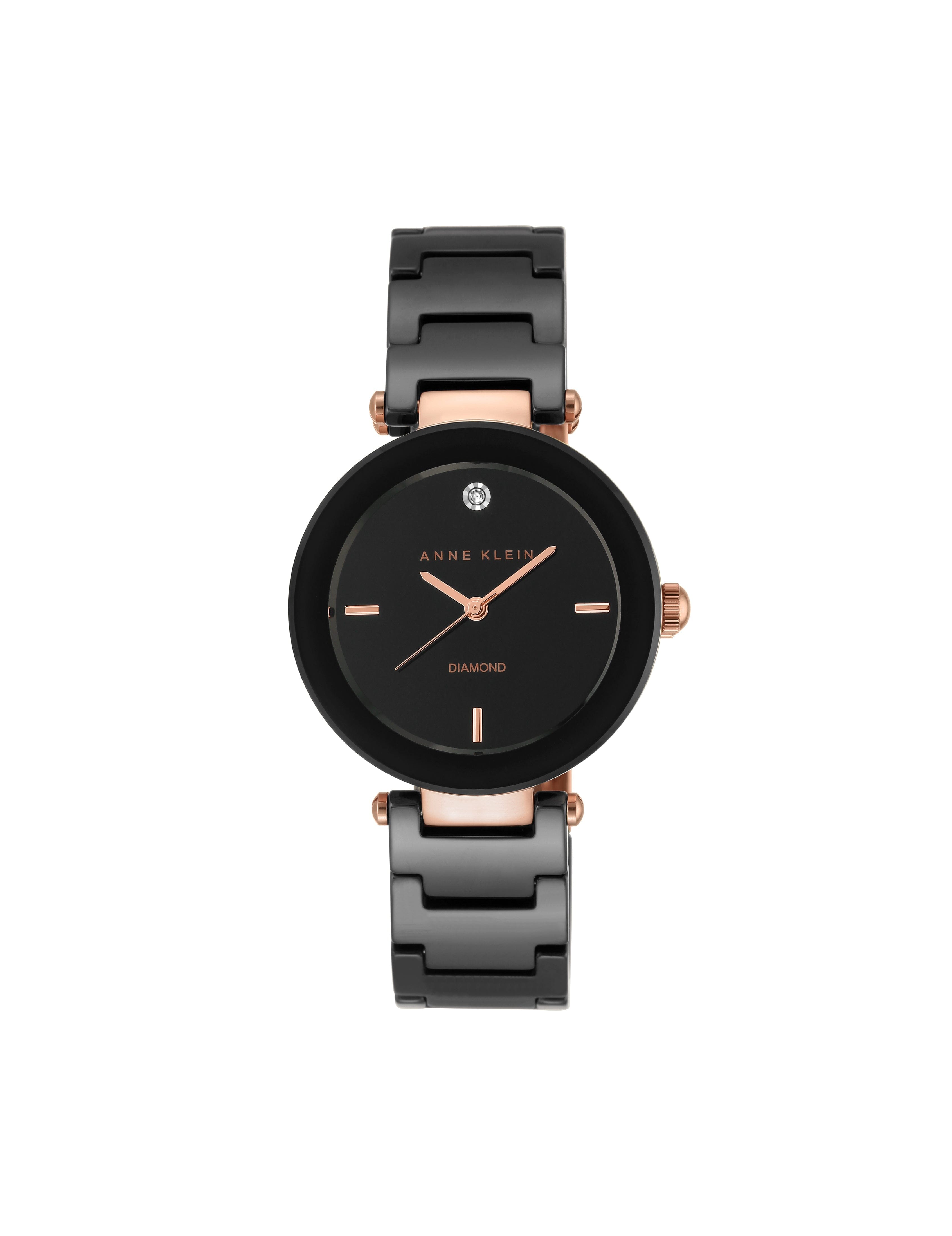 Ceramic Bracelet Watch with Diamond Accents