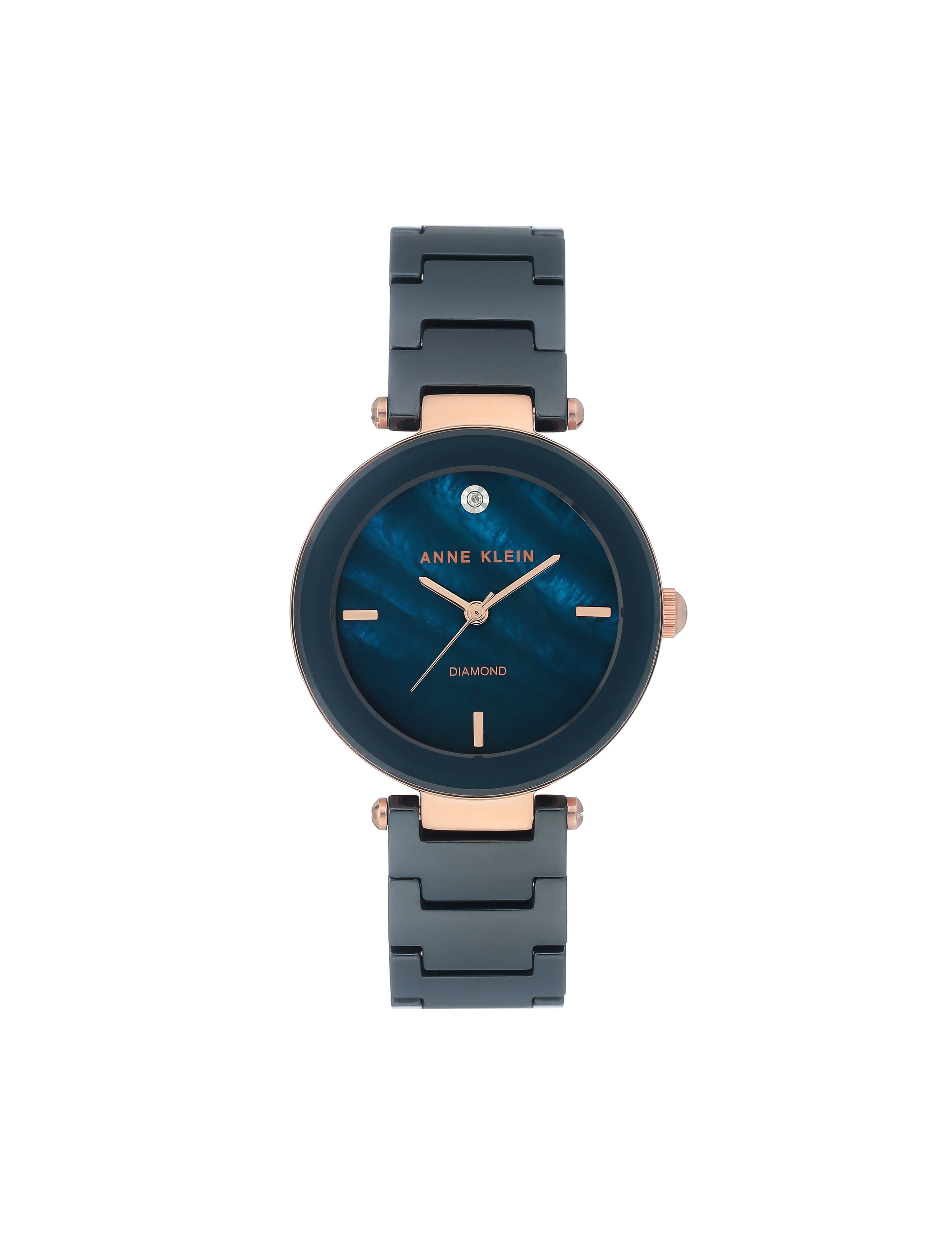 Ceramic Bracelet Watch with Diamond Accents
