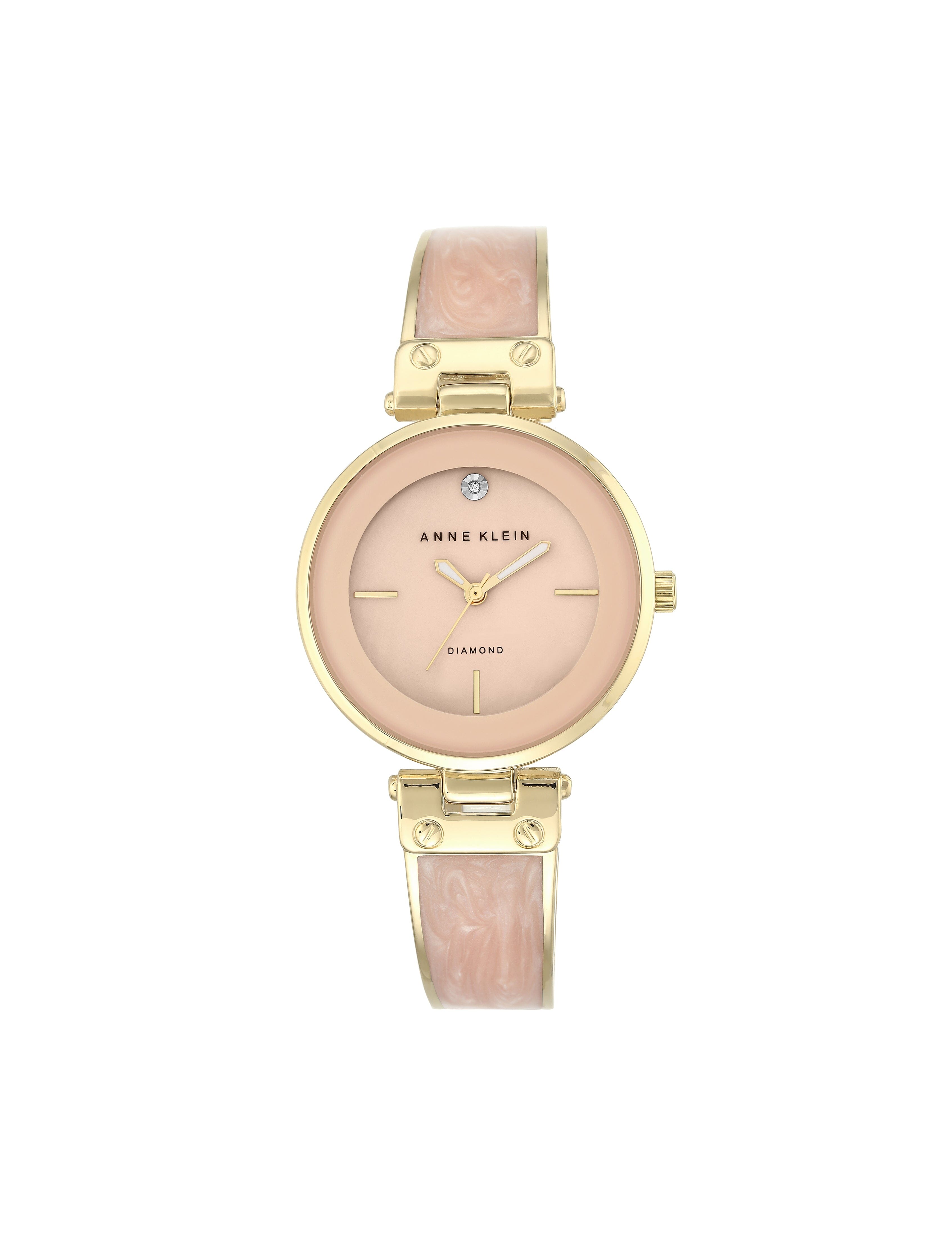 Diamond Accented Bangle Bracelet Watch