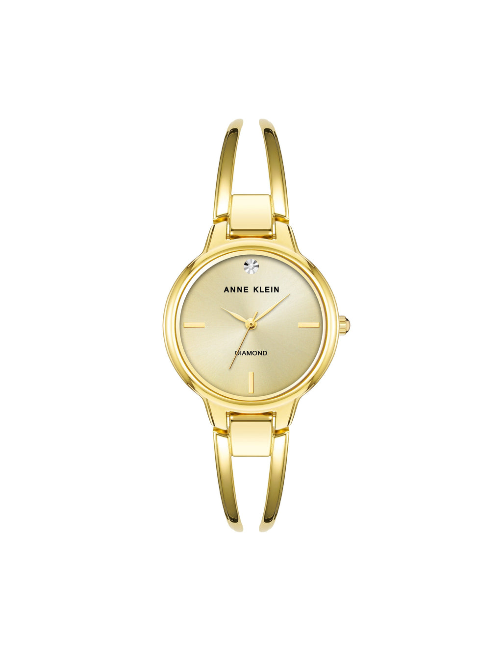 Diamond Accented Open Bangle Watch