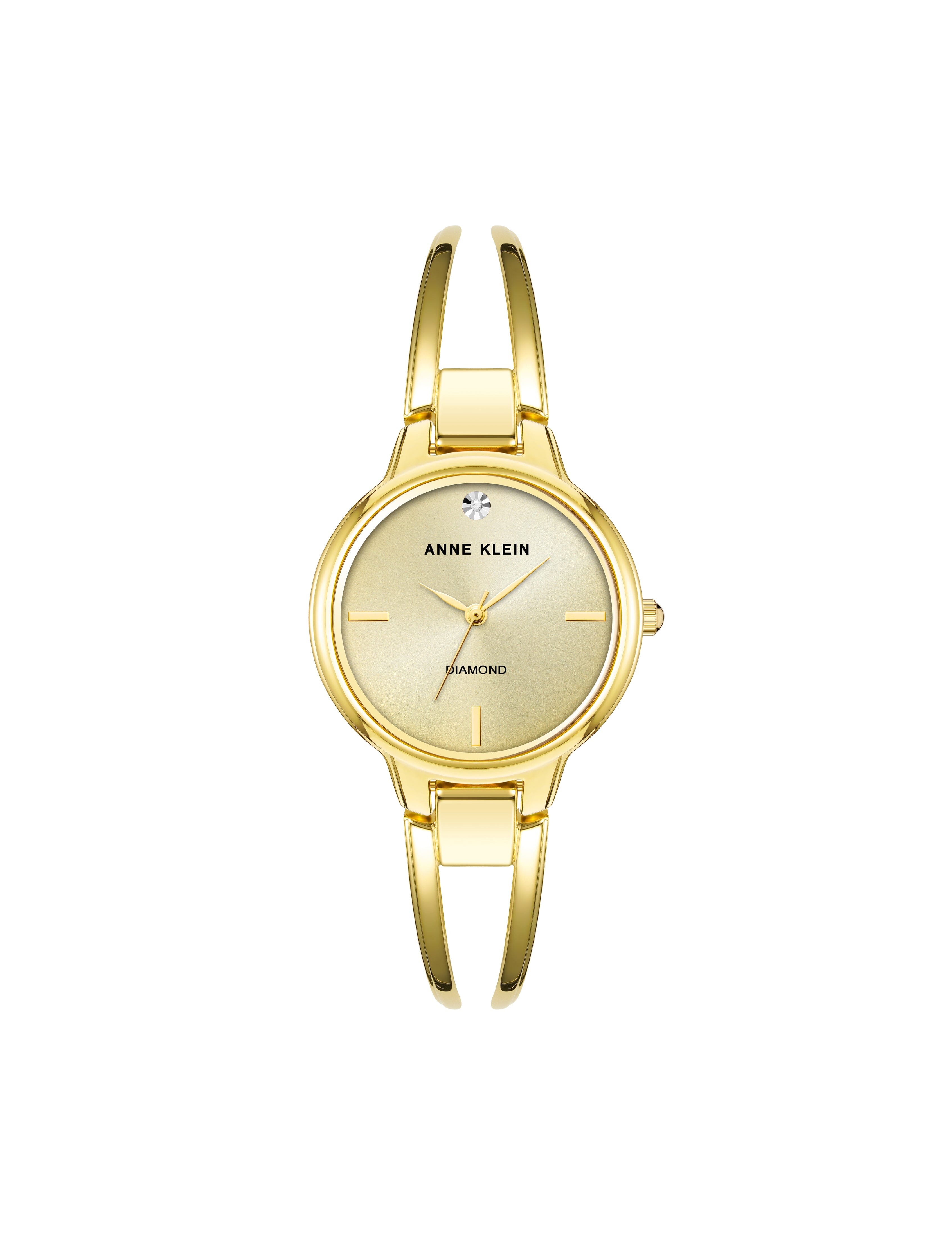 Diamond Accented Open Bangle Watch