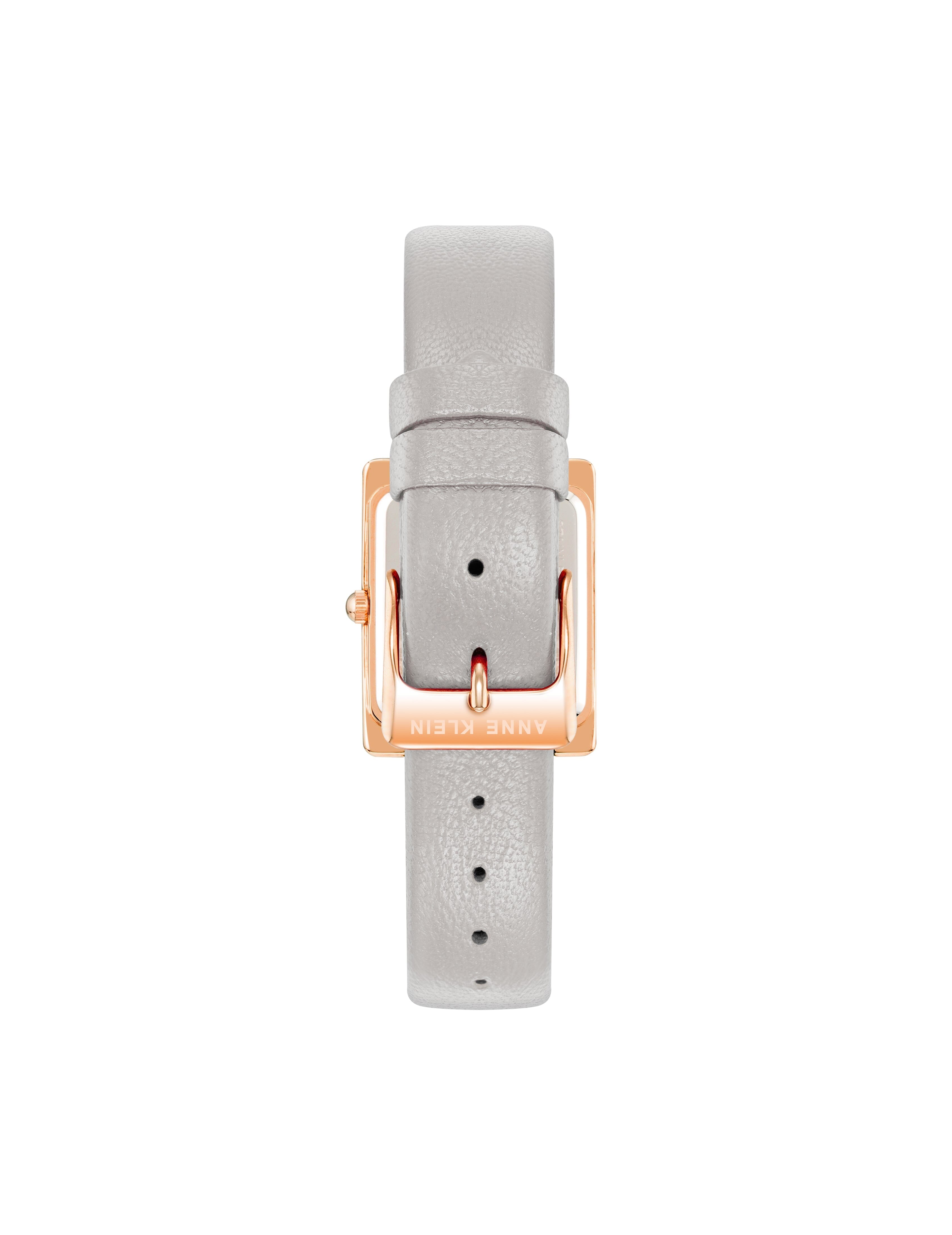 Rectangular Leather Strap Watch