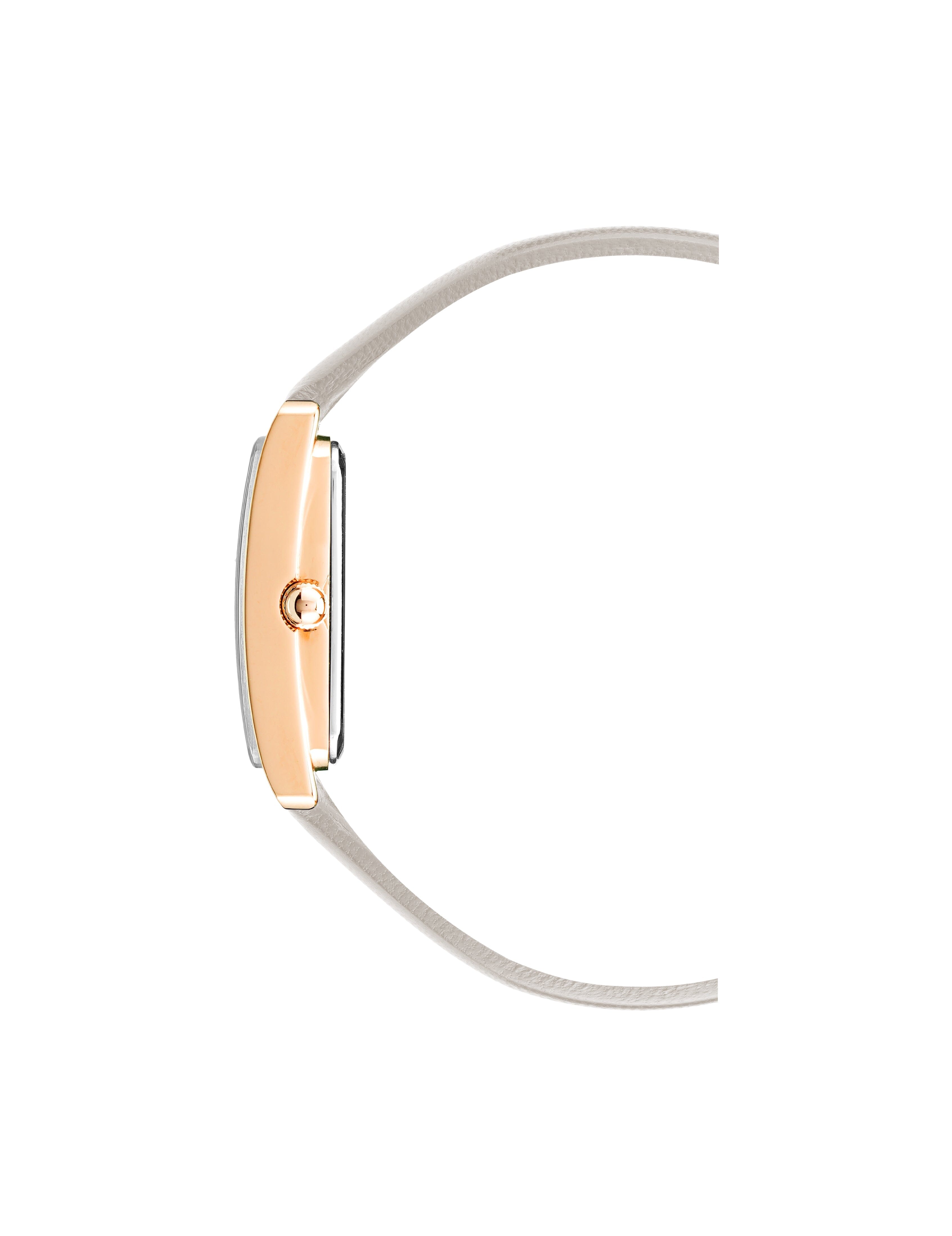 Rectangular Leather Strap Watch