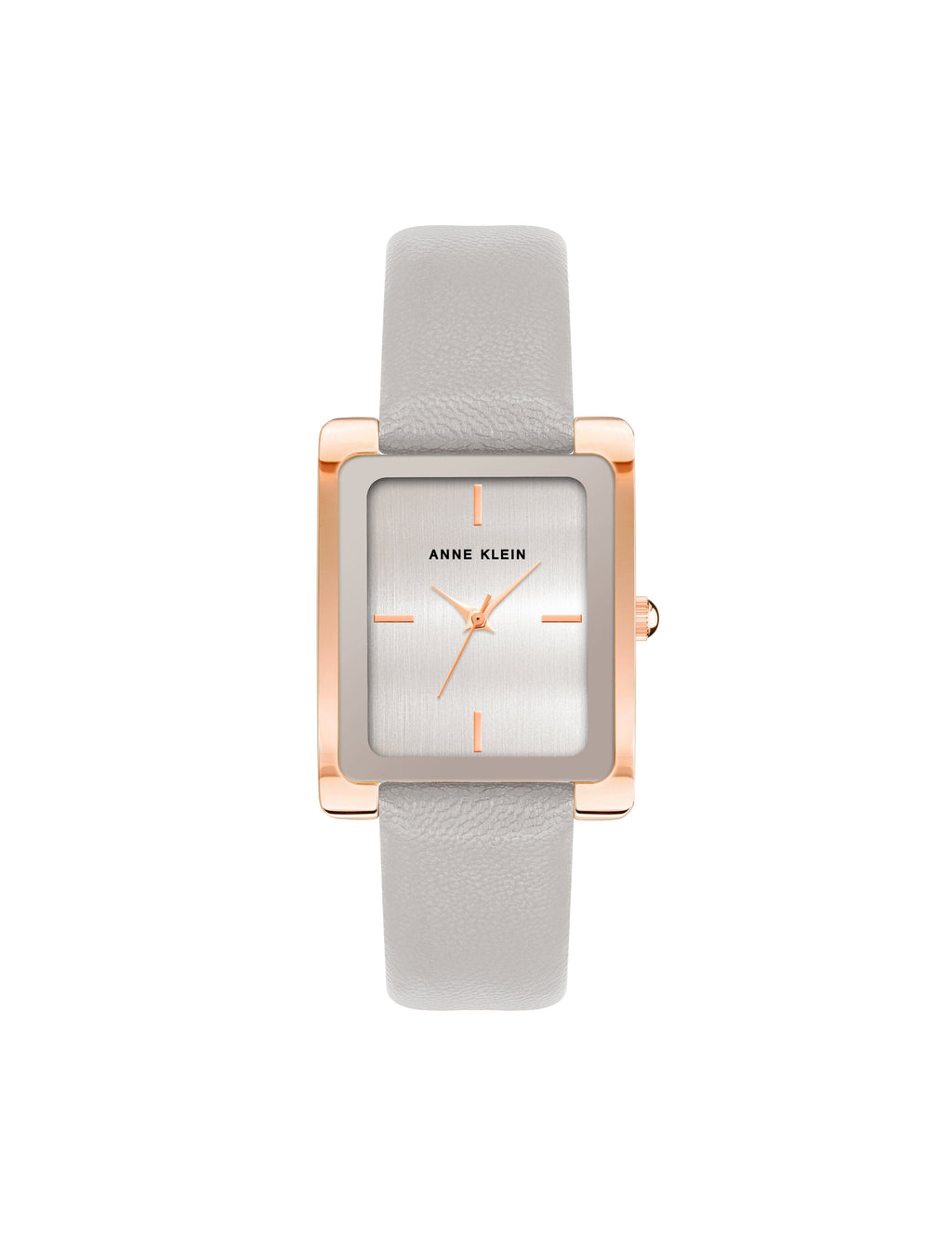 Rectangular Leather Strap Watch
