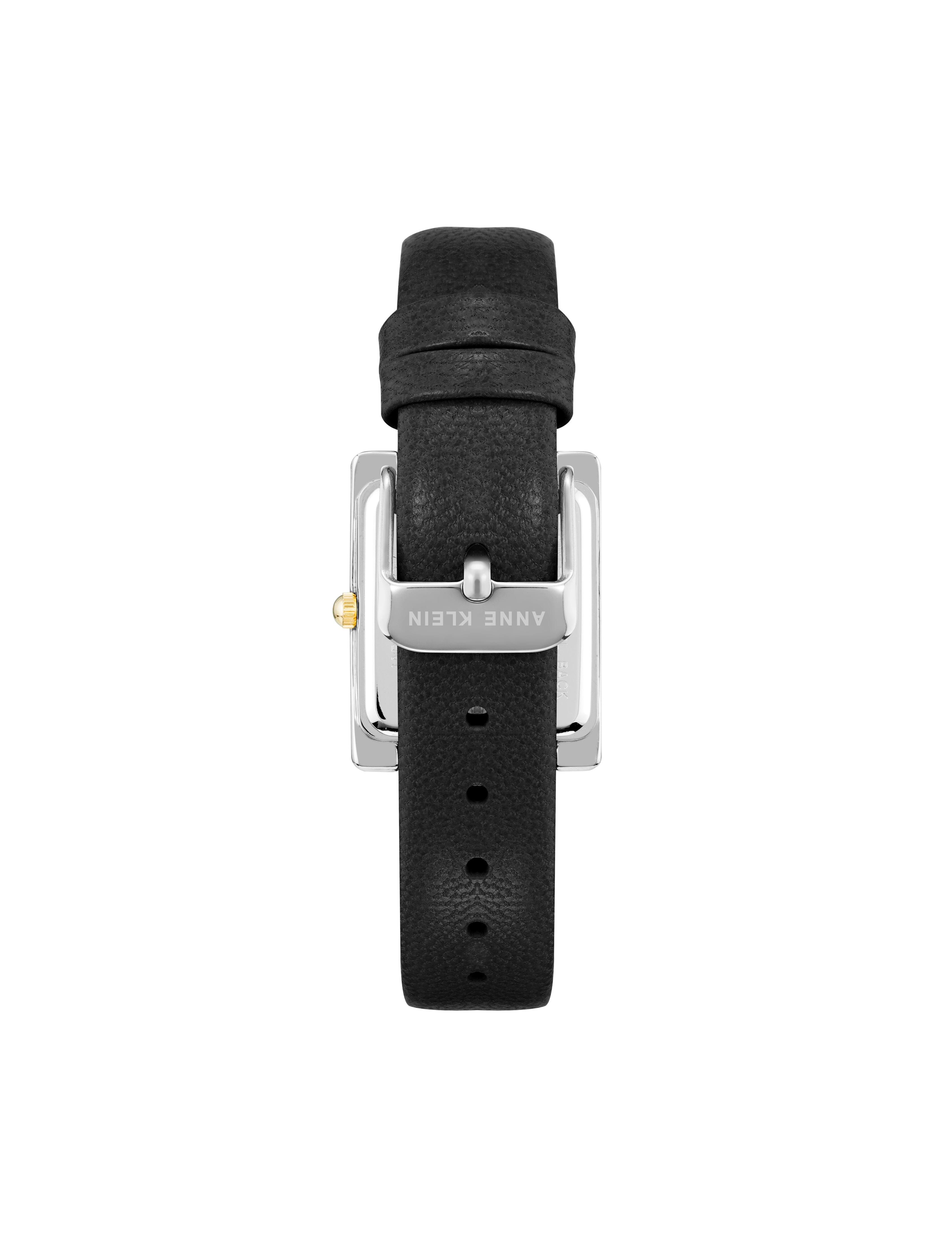 Rectangular Leather Strap Watch