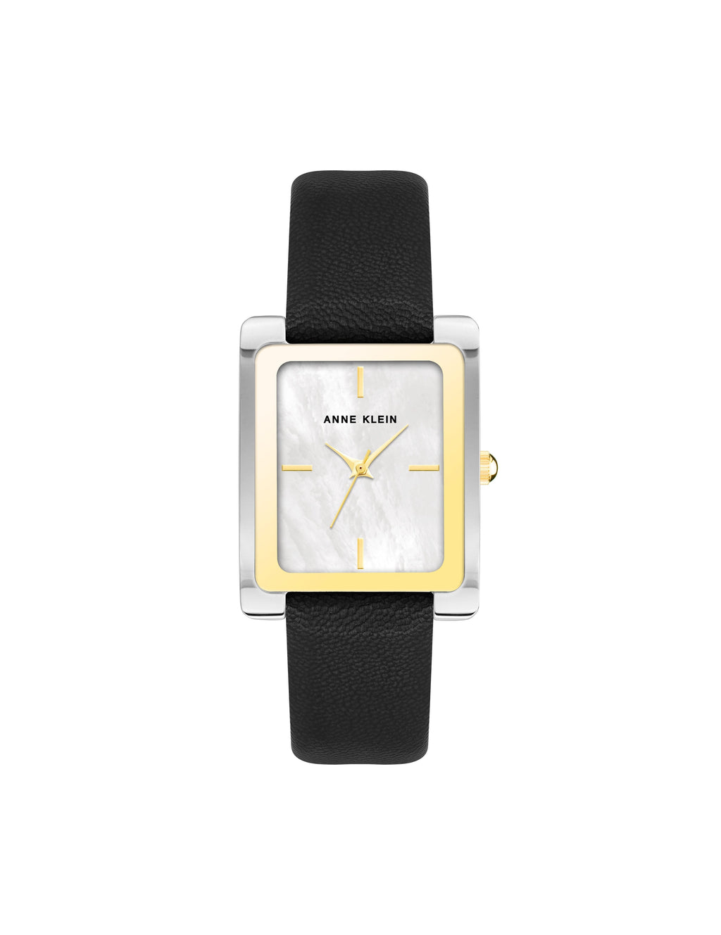 Rectangular Leather Strap Watch