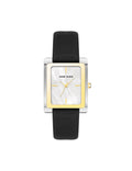 Rectangular Leather Strap Watch