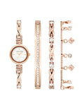 Crystal Accented Watch and Bracelet Set