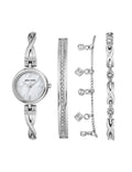 Crystal Accented Watch and Bracelet Set