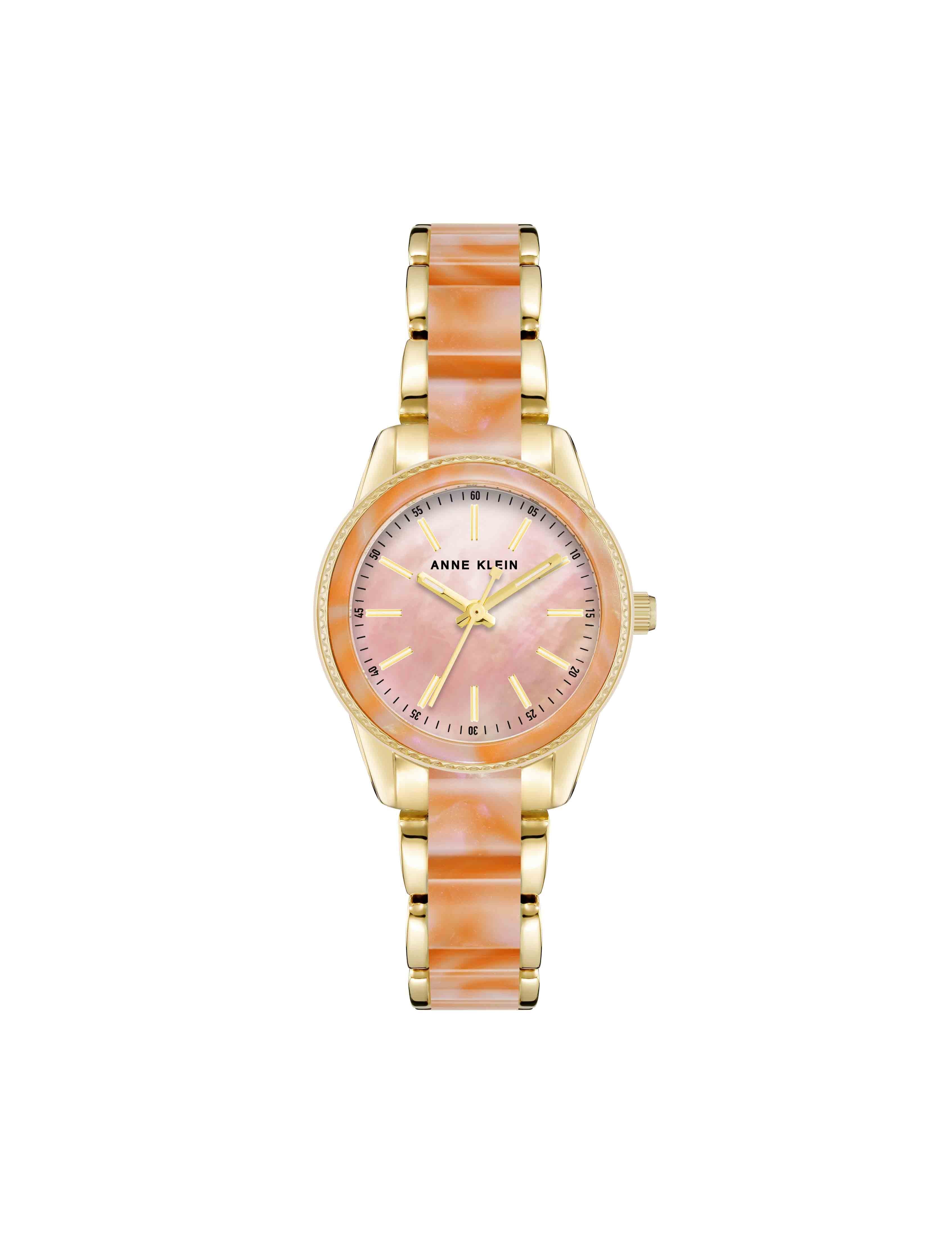 Pearlescent Resin Link Bracelet Watch