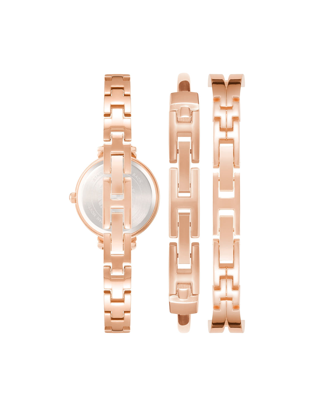 Enamel Accented Watch and Bracelet Set