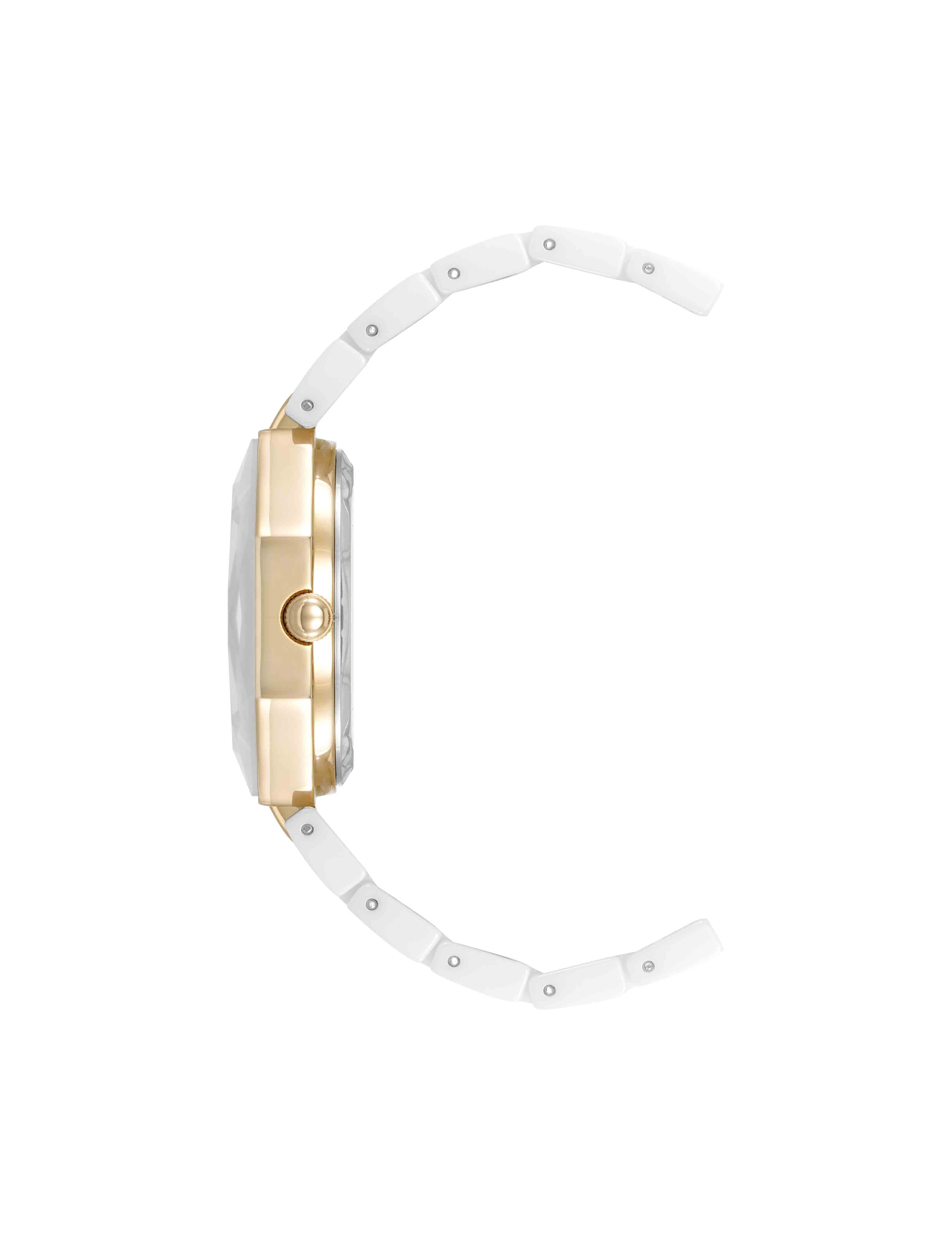 Octagonal Ceramic Diamond Dial Bracelet Watch
