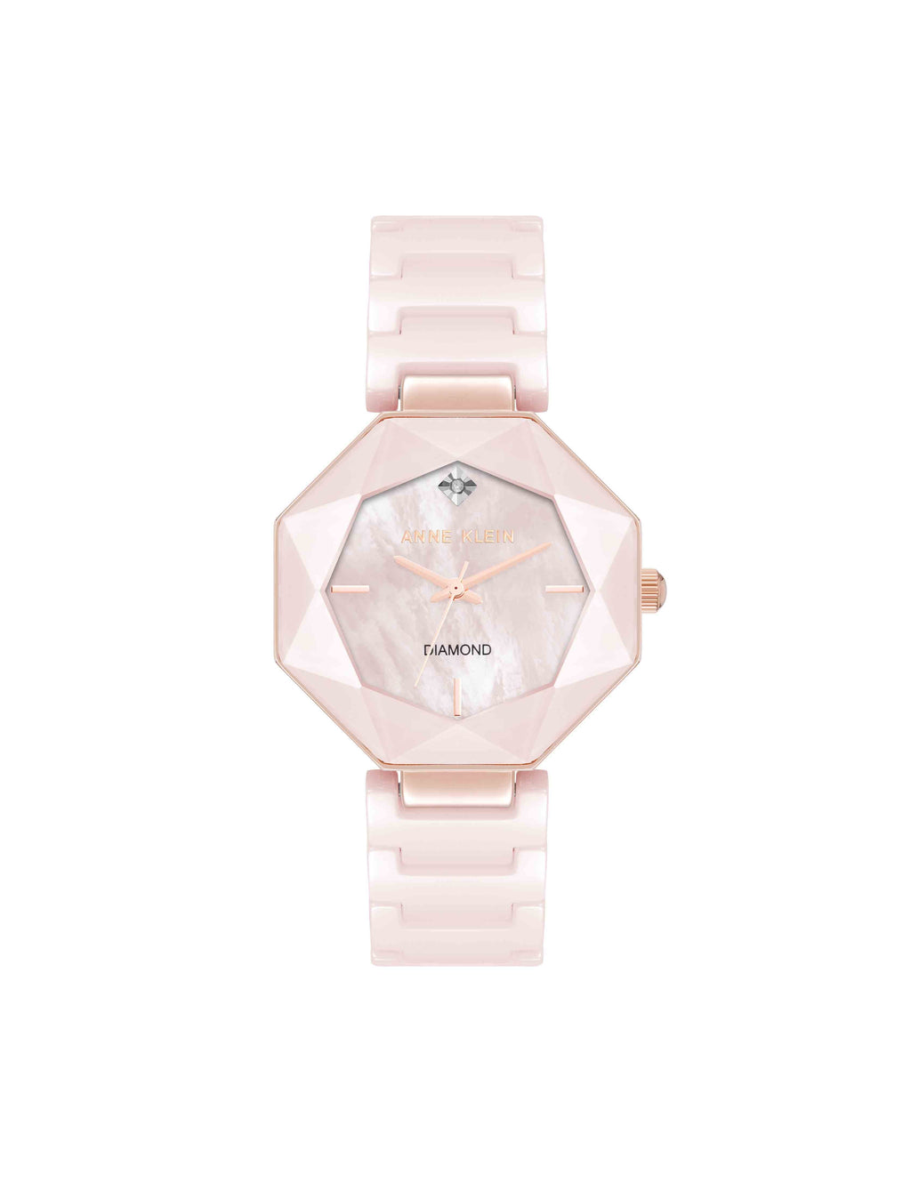 Octagonal Ceramic Diamond Dial Bracelet Watch