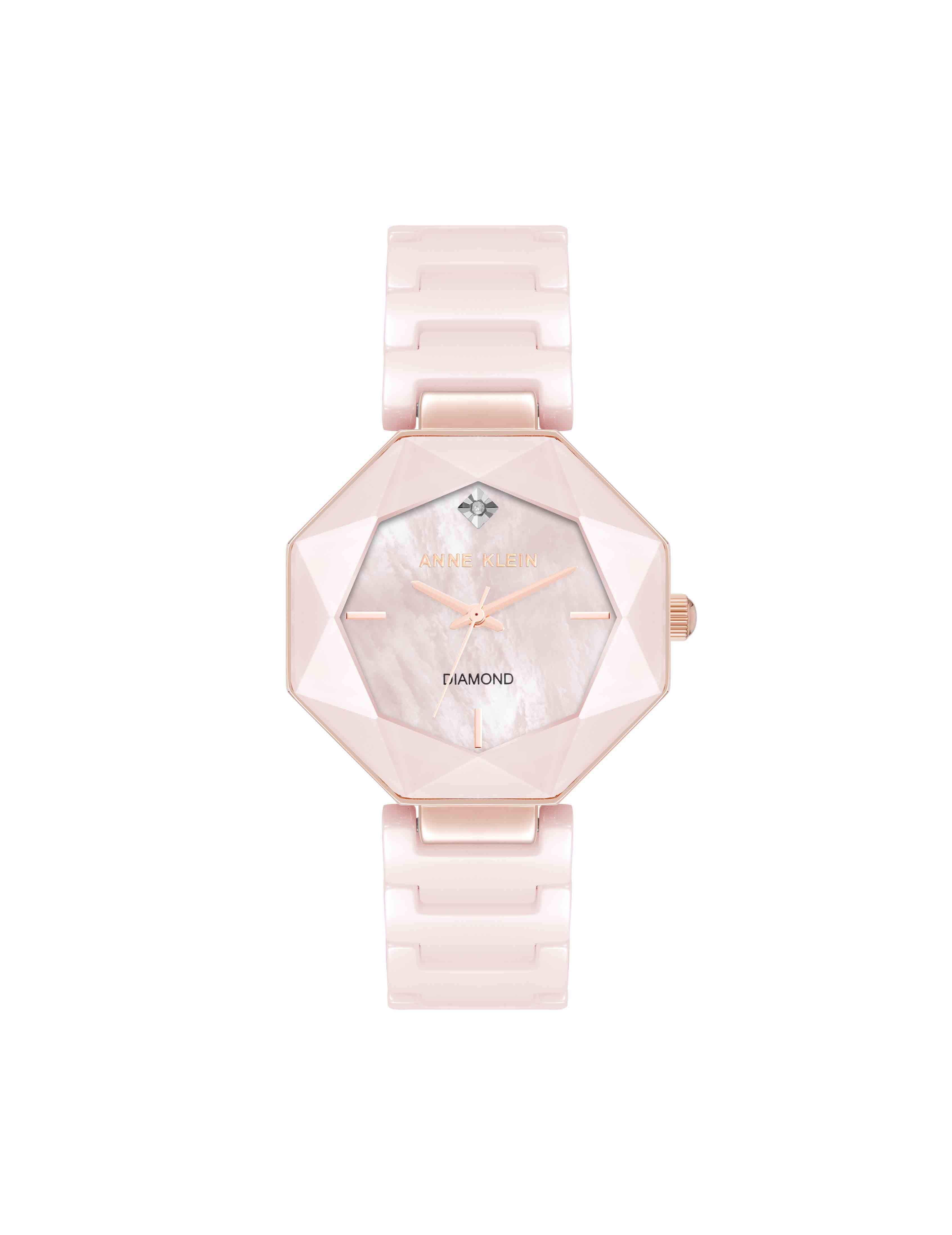 Octagonal Ceramic Diamond Dial Bracelet Watch