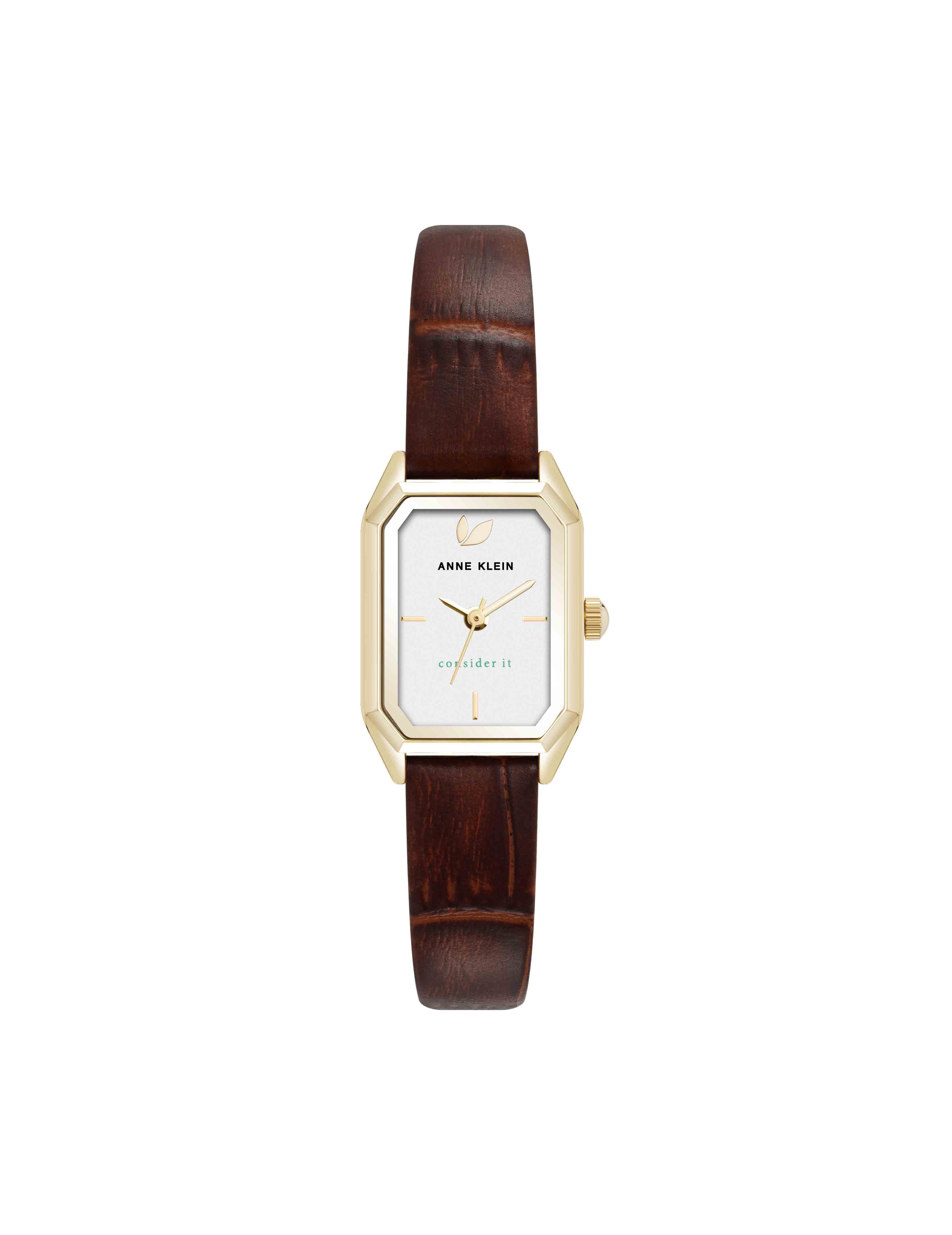 Consider It Octagonal Leather Band Watch