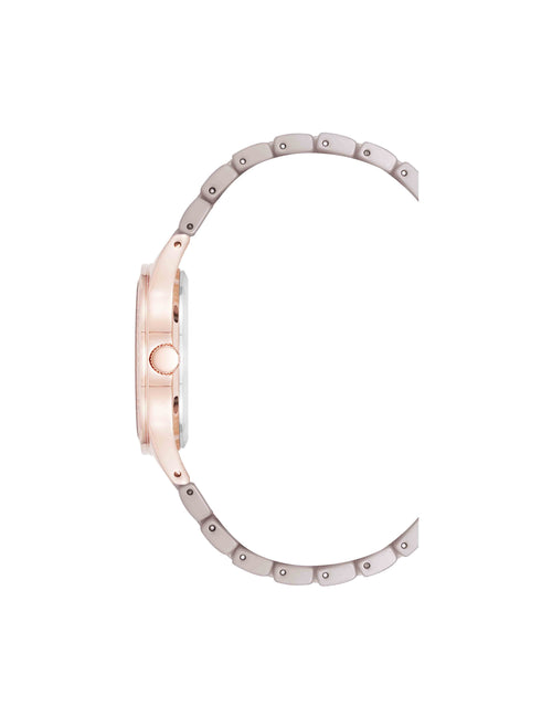 Ceramic Bracelet Floral Dial Watch