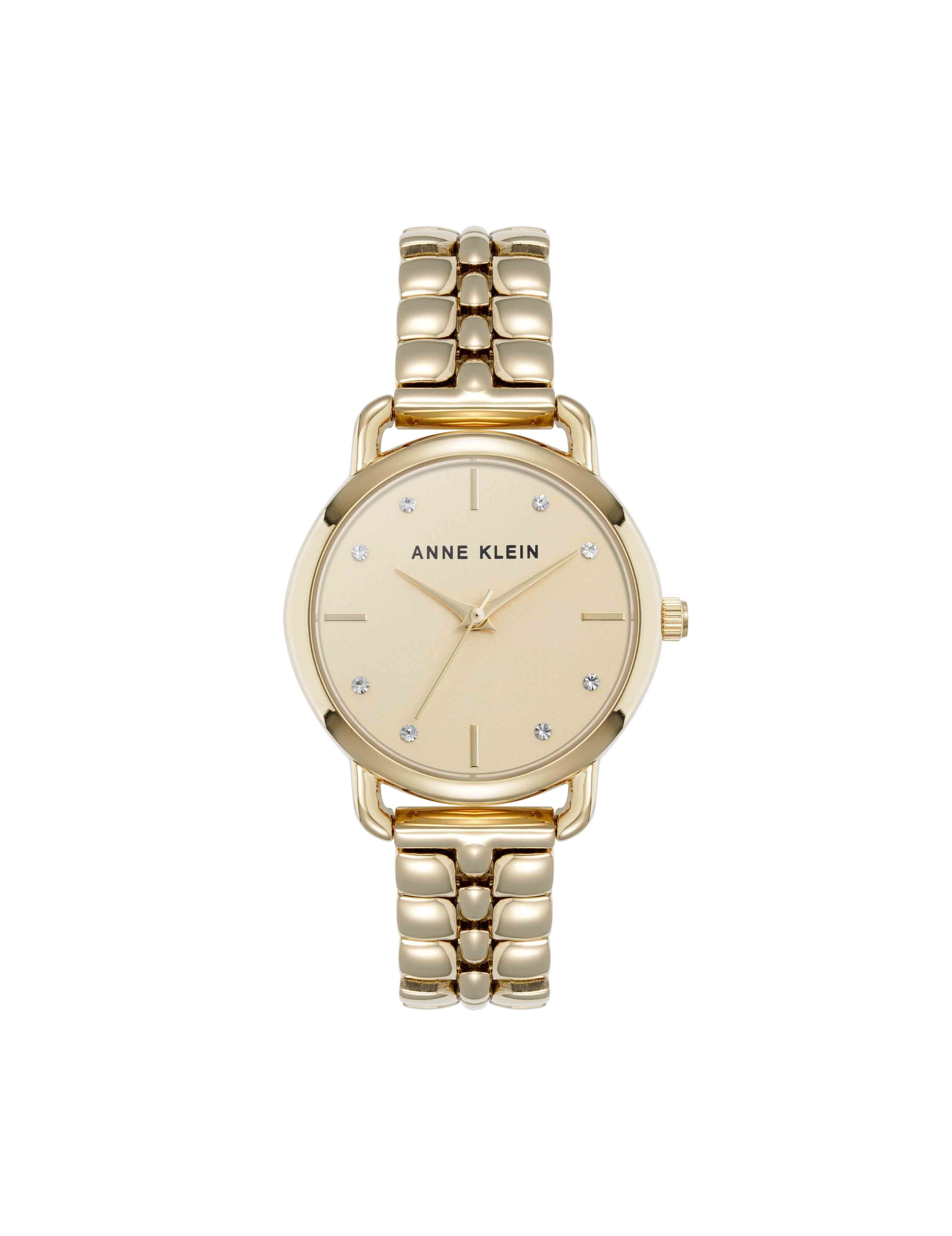 Signature Round Crystal Accented Dial Watch
