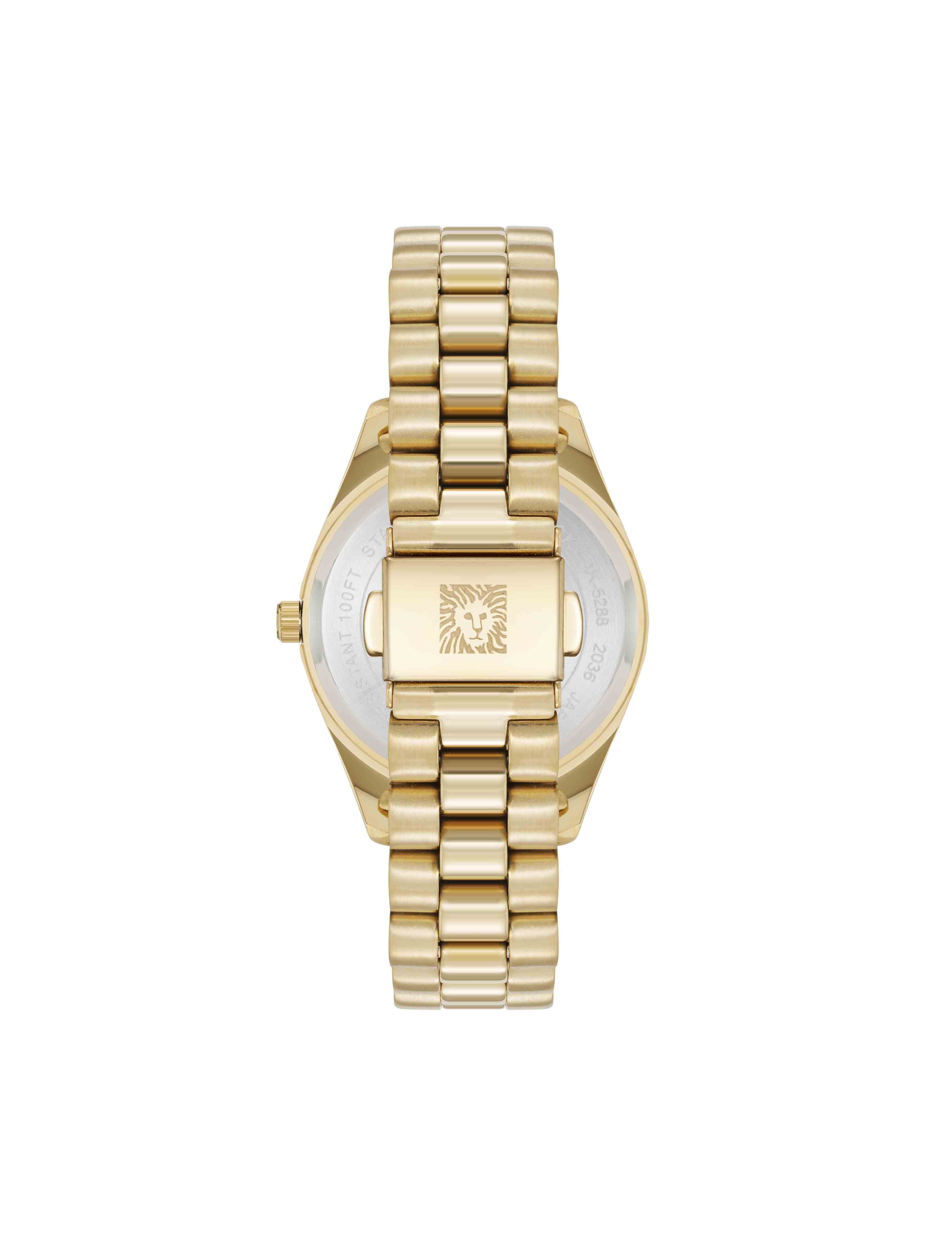Stainless Steel Floral Dial Watch