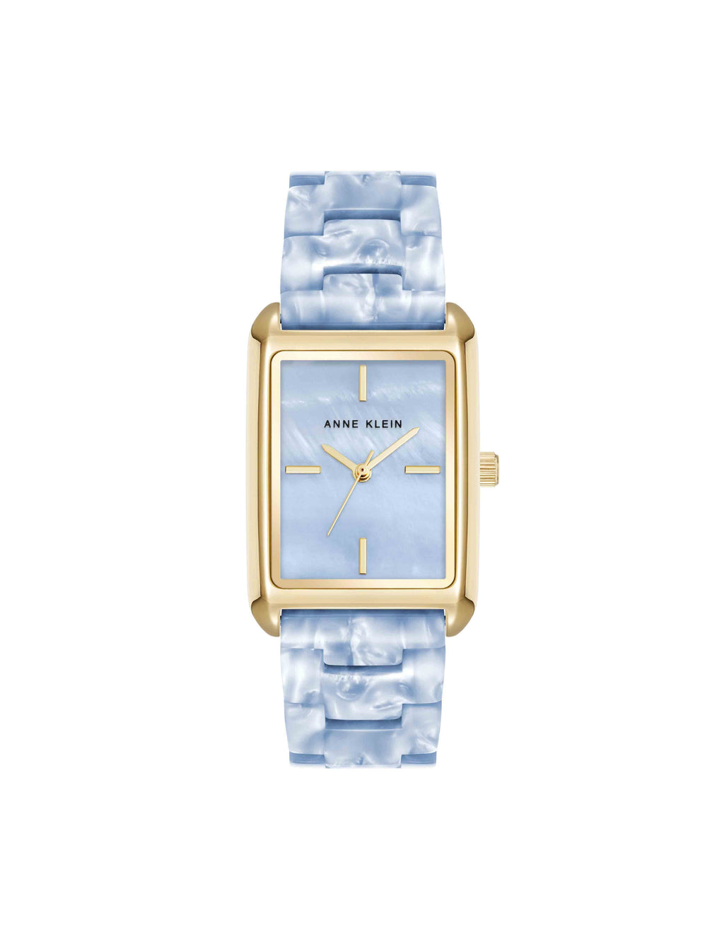 Delicate Rectangular Acetate Link Bracelet Watch