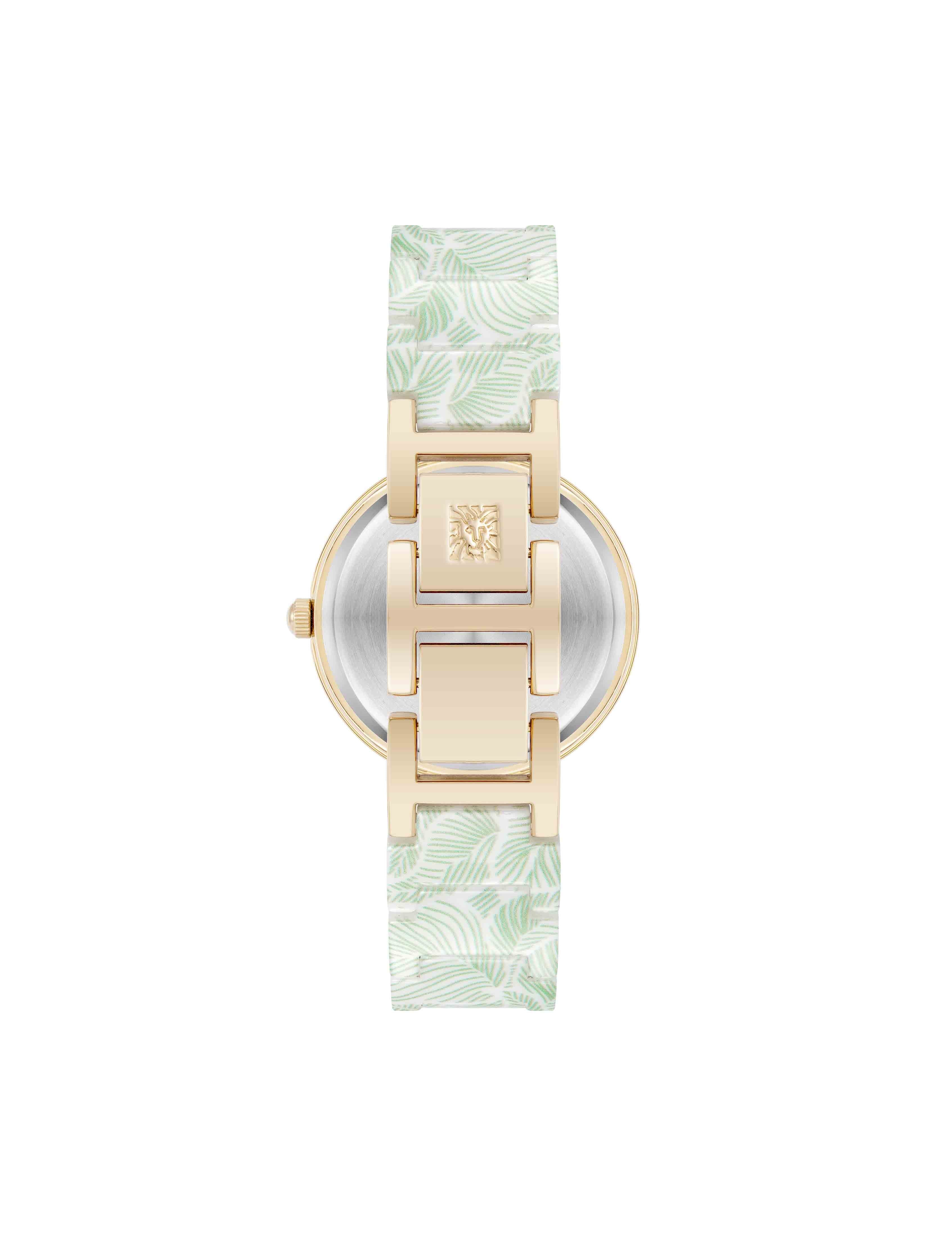 Botanical Pattern Ceramic Bracelet Watch