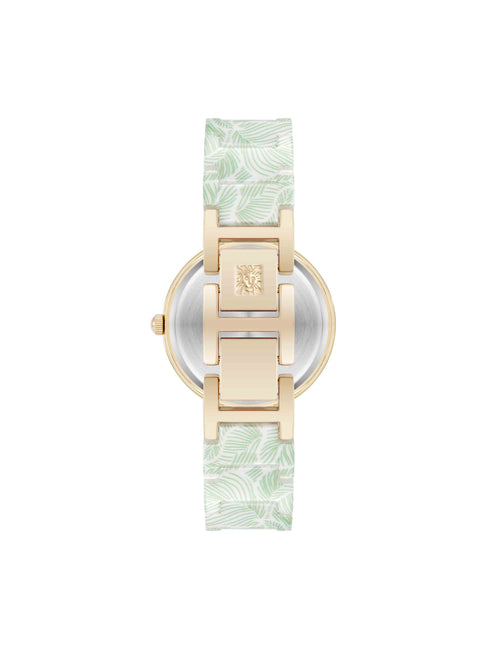 Botanical Pattern Ceramic Bracelet Watch