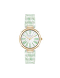 Botanical Pattern Ceramic Bracelet Watch