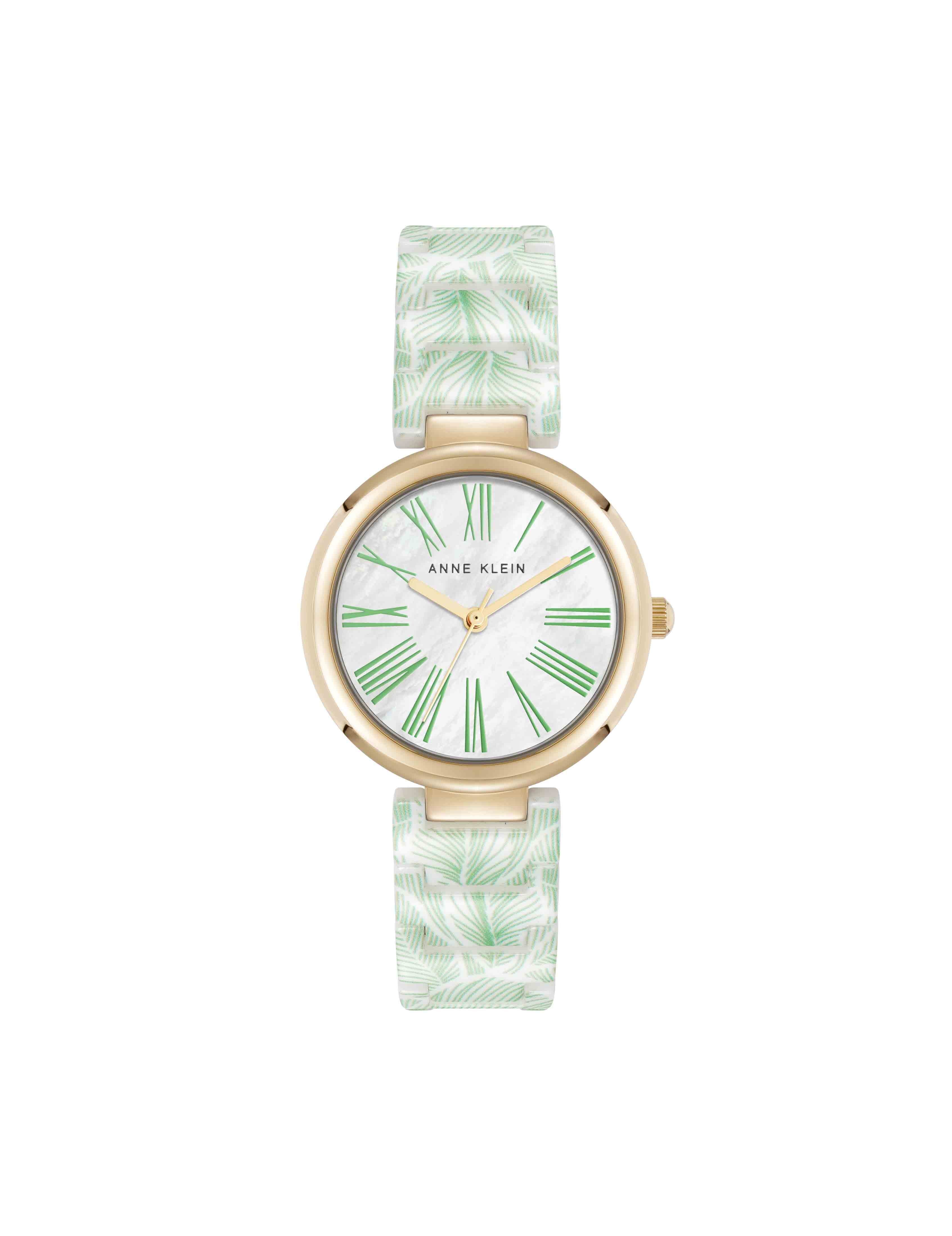 Botanical Pattern Ceramic Bracelet Watch