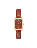 Octagonal Shaped Leather Strap Watch