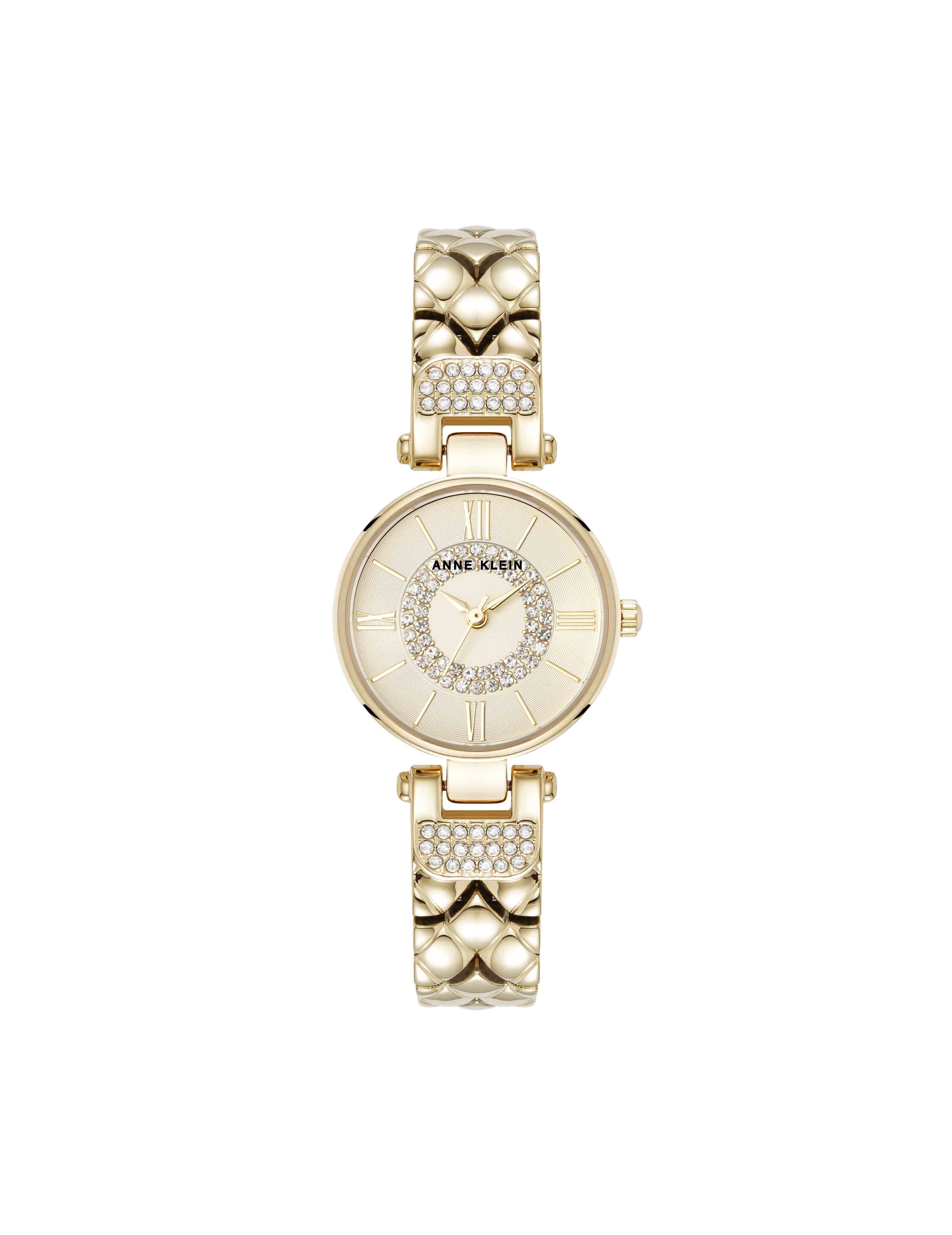 Crystal Accented V-Link Watch