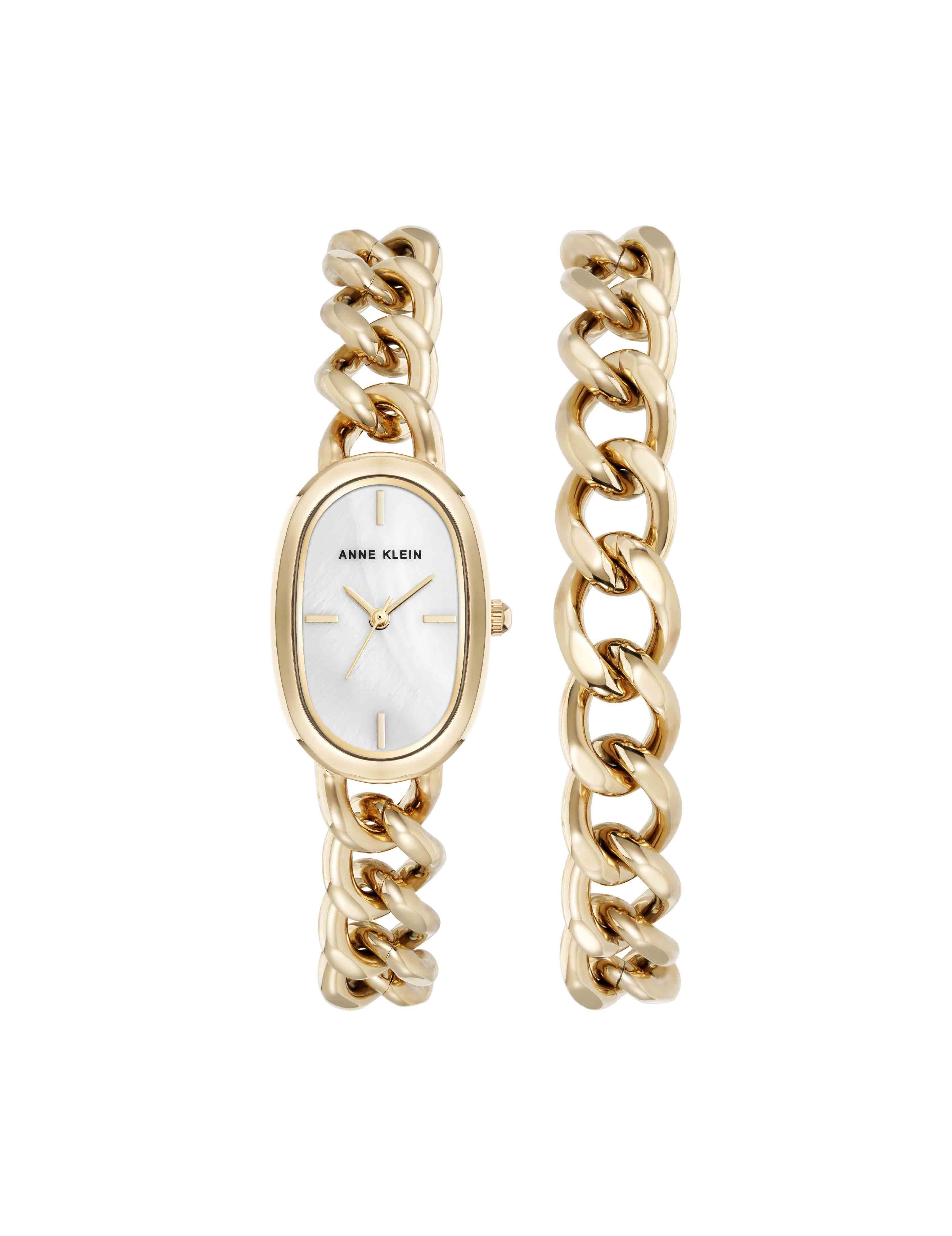 Chain Watch and Bracelet Set