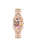 Octagonal Shaped Butterfly Dial Bracelet Watch