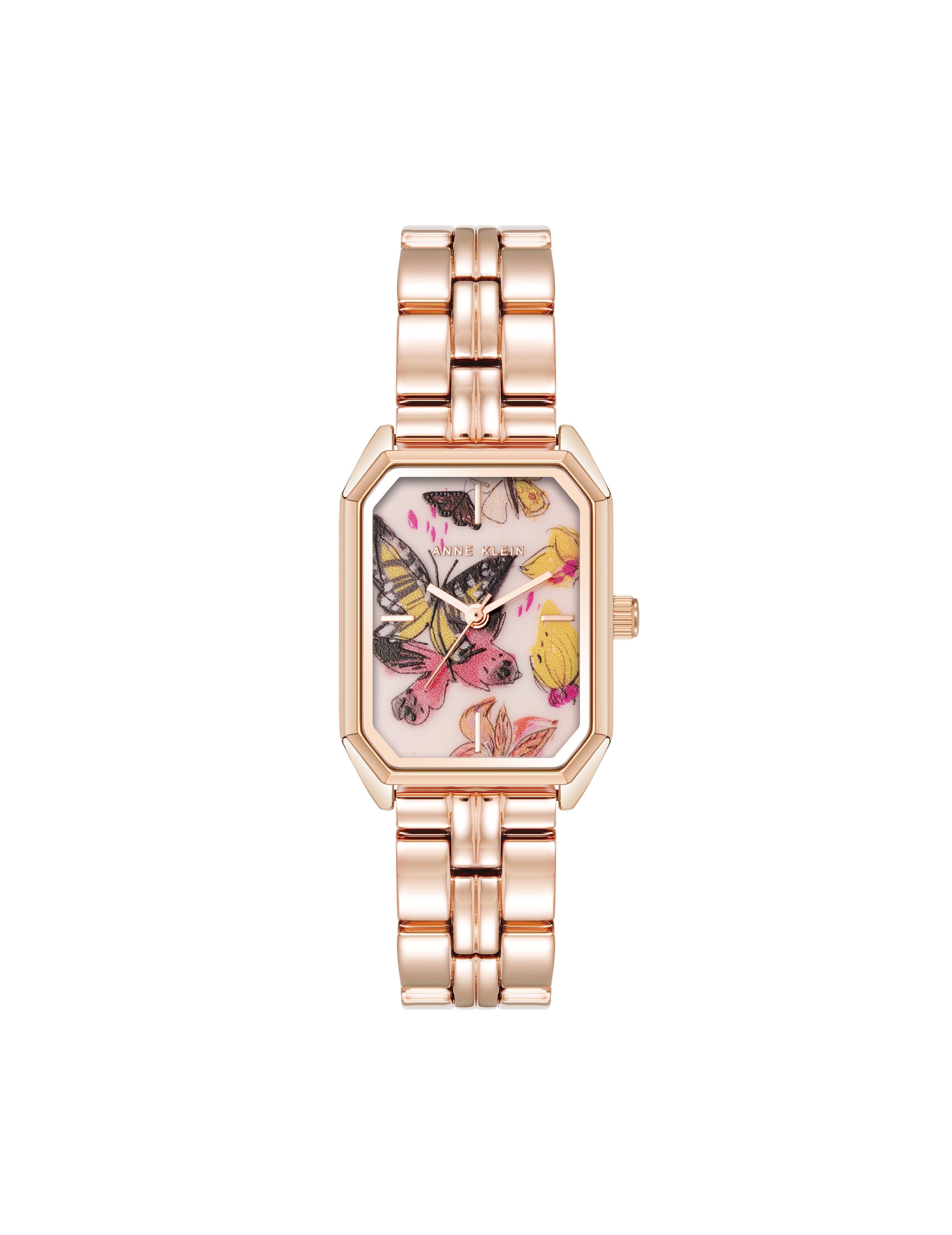 Octagonal Shaped Butterfly Dial Bracelet Watch