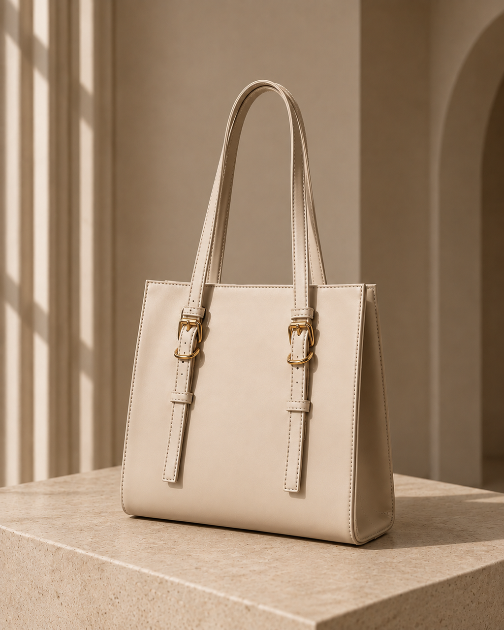 Sac à main élégant avec boucles décoratives