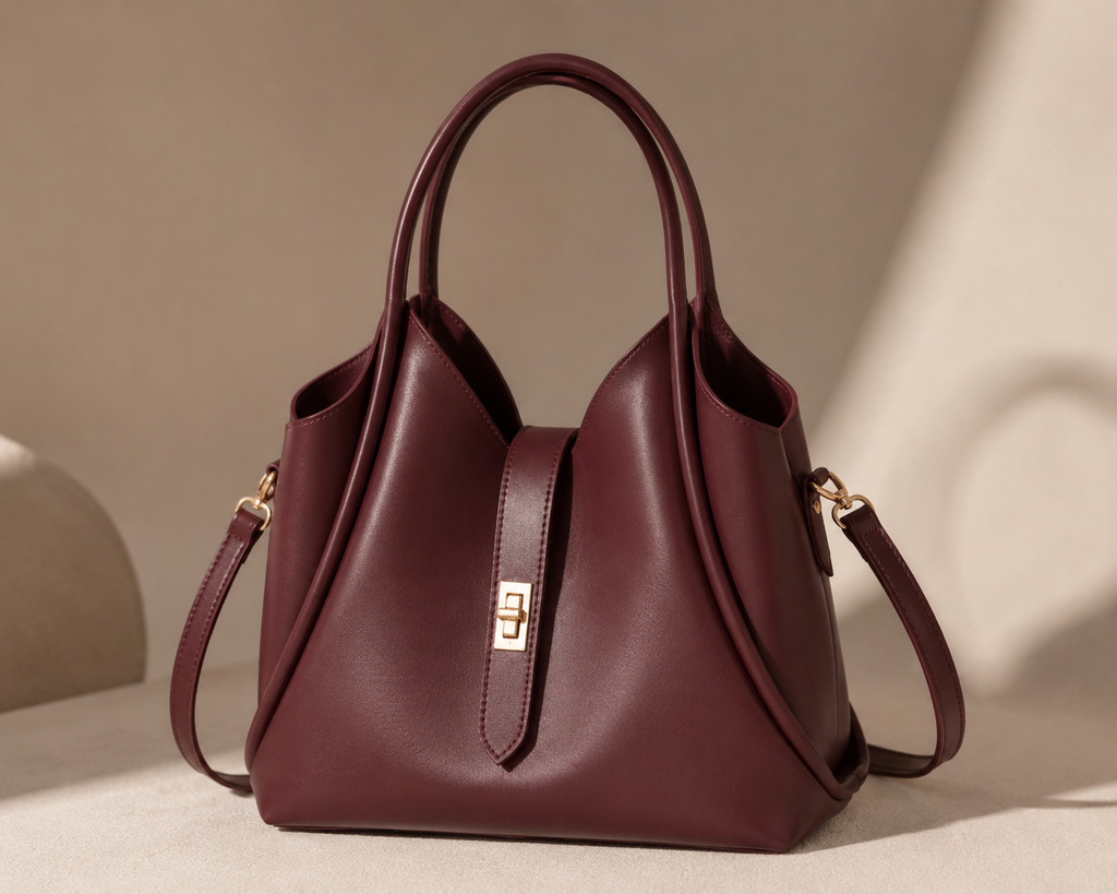 Sac à main élégant 2 en 1 avec pochette assortie