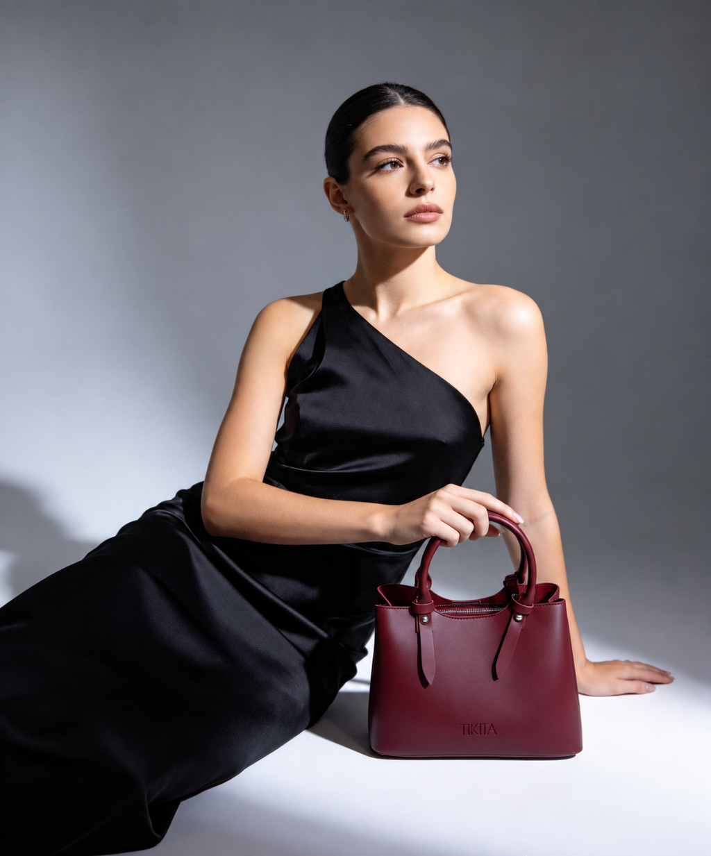Sac à main zippé - Bordeaux