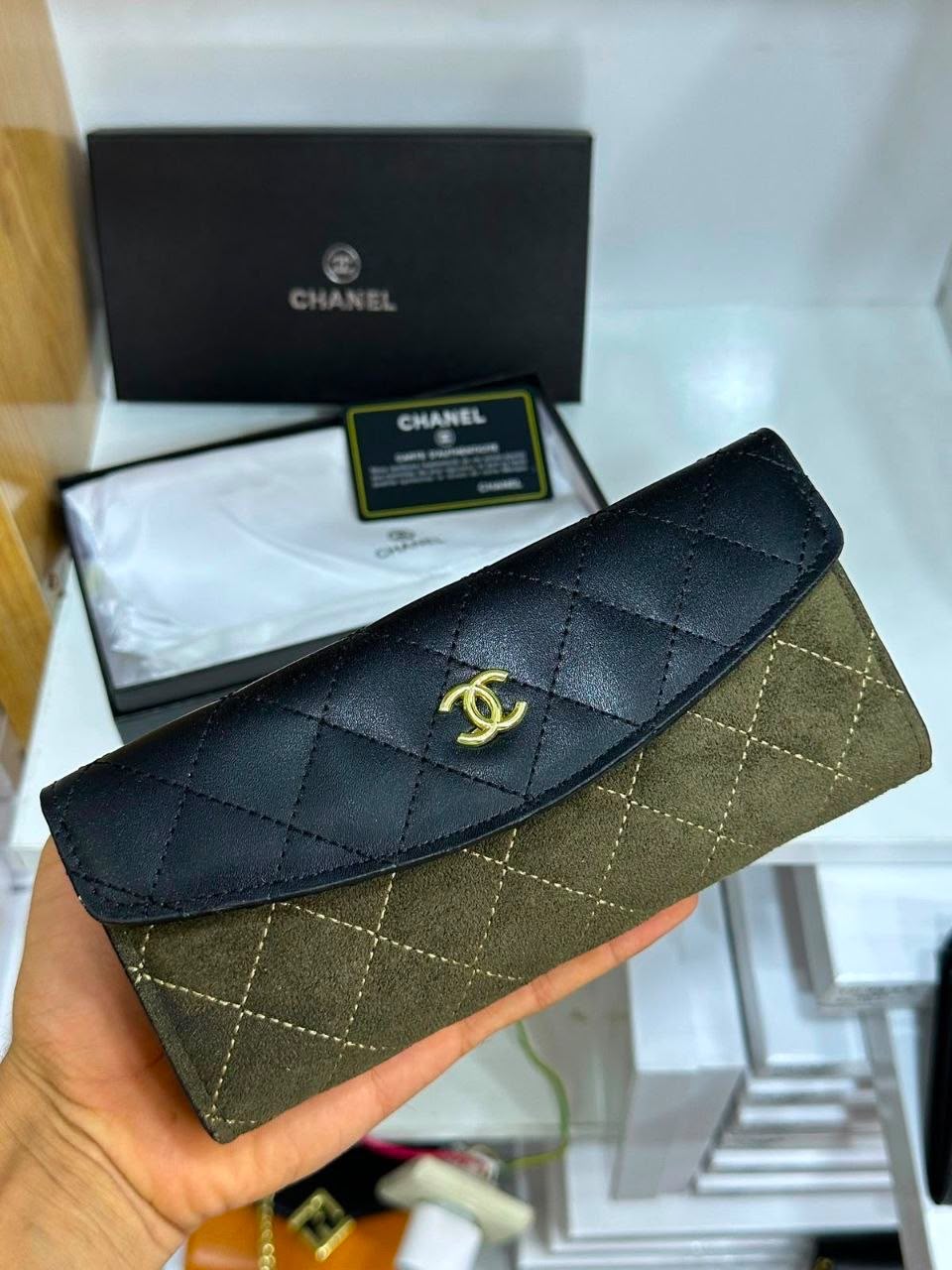 Portefeuille Chanel Bicolore Matelassé
