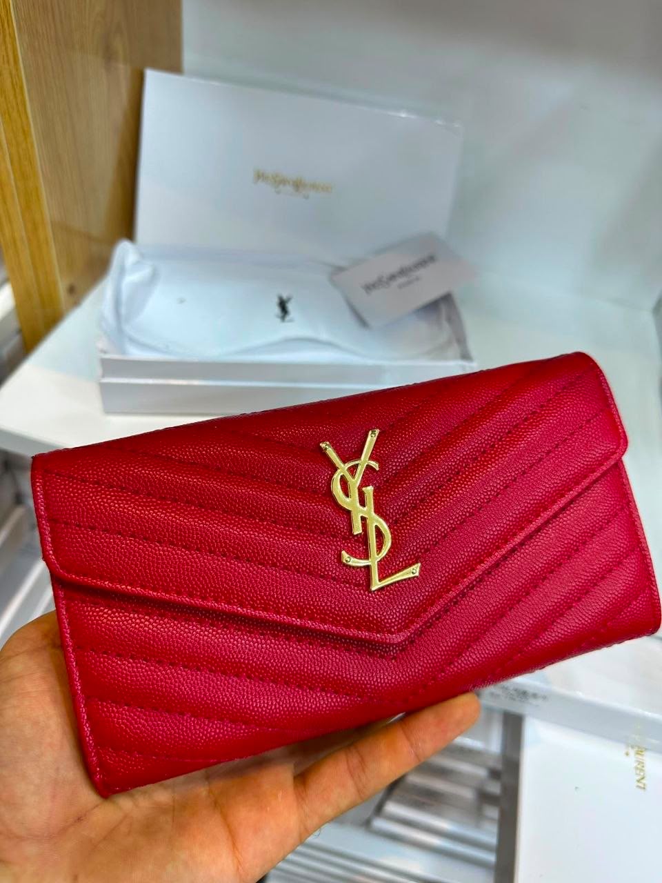 Portefeuille Saint Laurent Matelassé