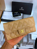 Portefeuille Chanel Beige Matelassé