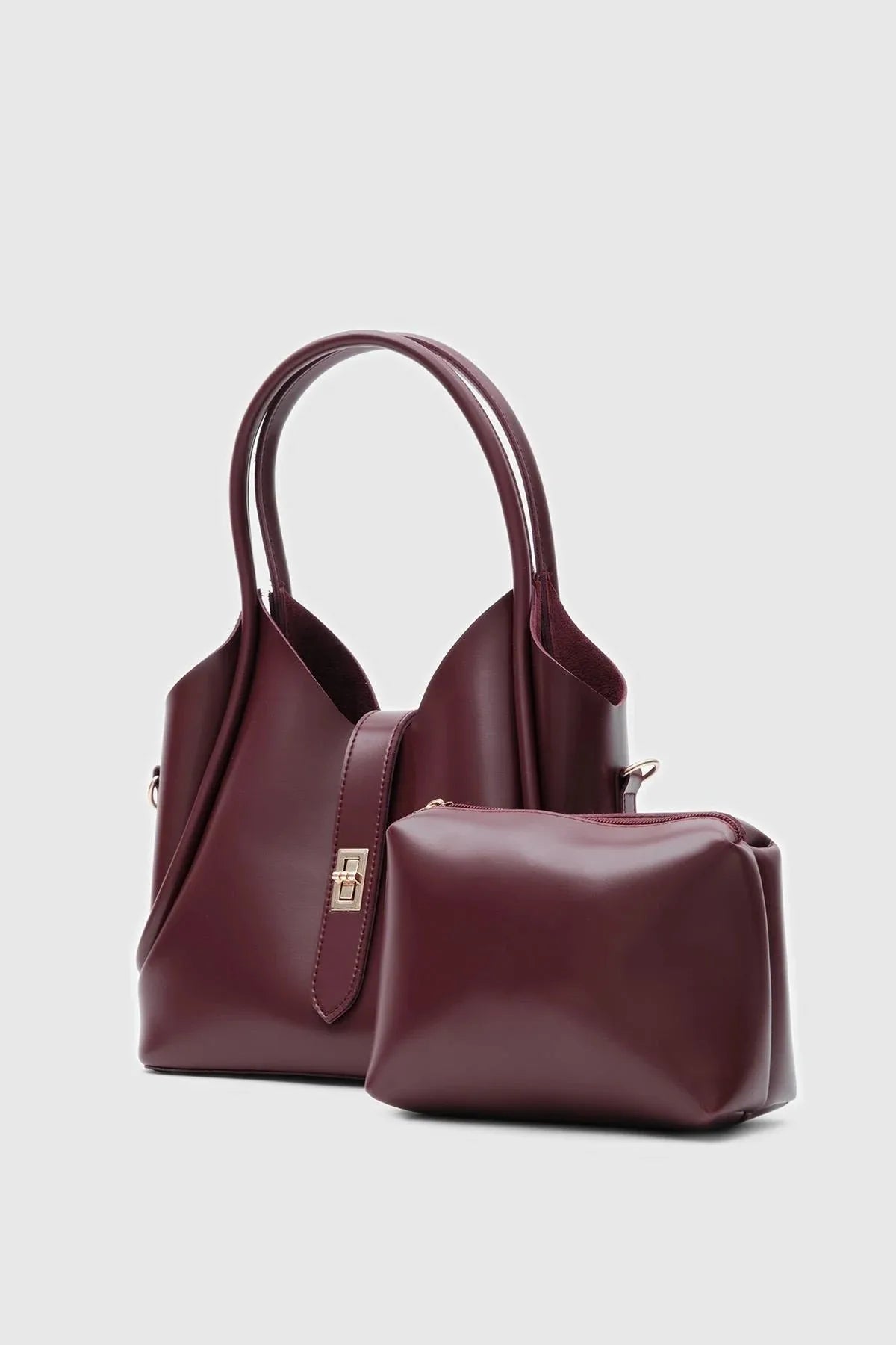 Sac à main élégant 2 en 1 avec pochette assortie